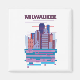 Aimant Affiche de voyage à Milwaukee