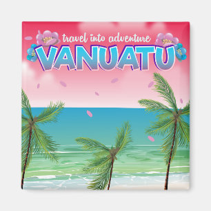 Aimant Affiche de voyage au Vanuatu "voyagez dans l'avent