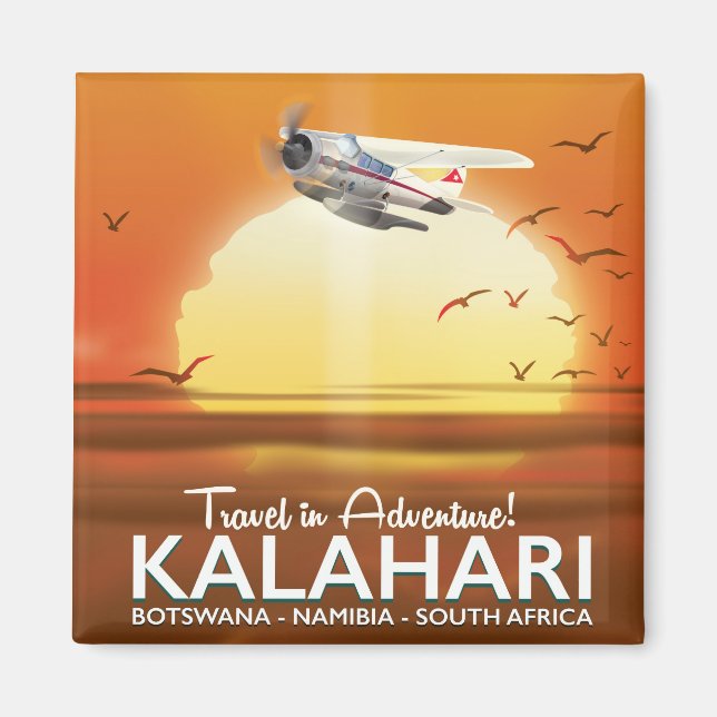 Aimant Affiche de voyage Aventure dans le désert du Kalah (Devant)