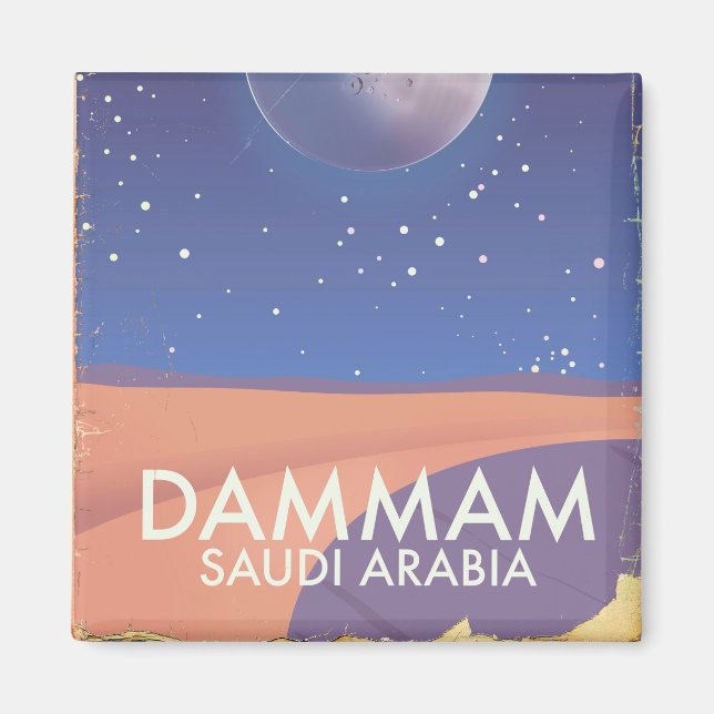 Aimant Affiche de voyage Dammam Arabie saoudite (Devant)