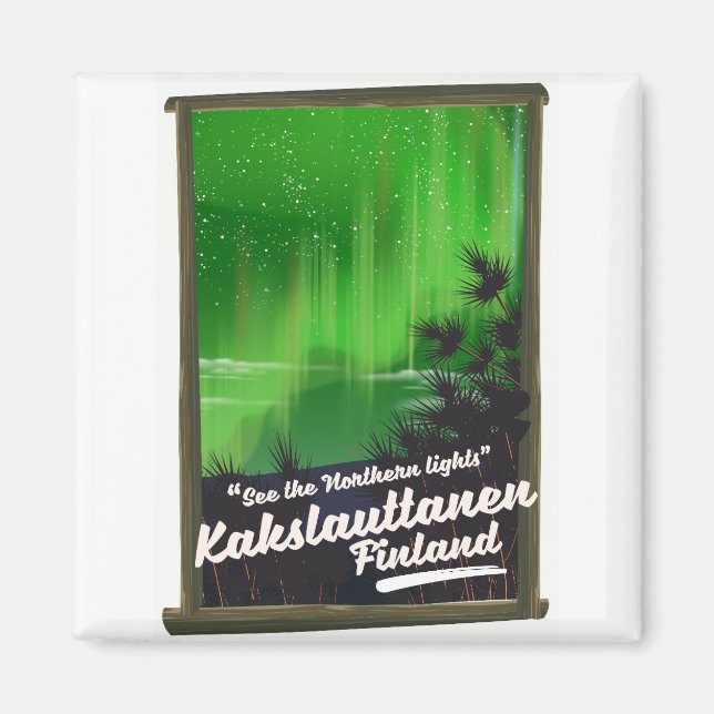 Aimant Affiche de voyage de Kakslauttanen finlande (Devant)
