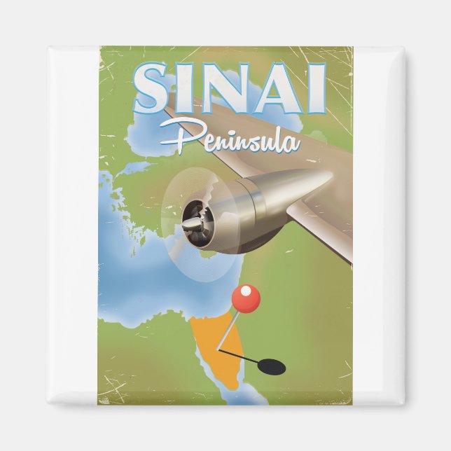 Aimant Affiche de voyage de la péninsule du Sinaï (Devant)