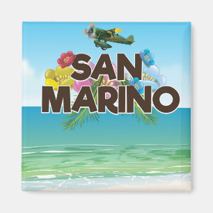 Aimant Affiche de voyage de la plage de Saint-Marin