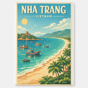 Aimant Affiche de voyage de la ville de Nha Trang, Vietna