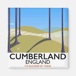 Aimant Affiche de voyage de style vintage Cumberland, Ang