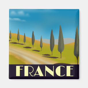 Aimant Affiche de voyage de style vintage France