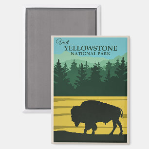 Aimant Affiche de voyage de Yellowstone