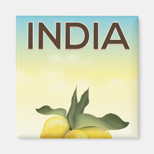 Aimant Affiche de voyage India Lemon