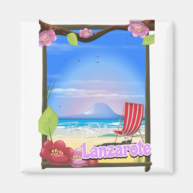 Aimant Affiche de voyage Lanzarote (Devant)