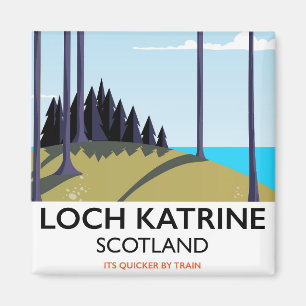 Aimant Affiche de voyage Loch katrine ecosse