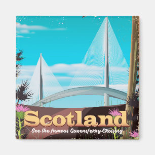 Aimant Affiche de voyage Queensferry Crossing Écosse