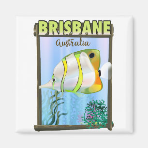 Aimant Affiche de voyage tropical à Brisbane Australie