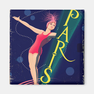 Aimant Affiche de voyage vintage Paris Club