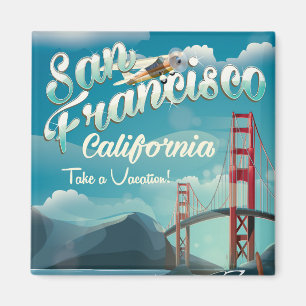 Aimant Affiche de voyage vintage San Francisco Vacation