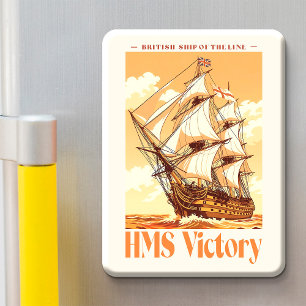 Aimant Affiche du HMS Victory Navire de ligne emblématiqu