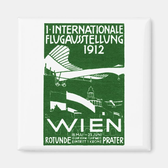 Aimant Affiche du Salon de l'air de Vienne 1912 (Devant)