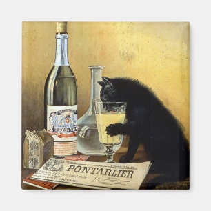 Aimant Affiche française rétro "absinthe bourgeois"