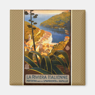 Aimant Affiche italienne Riviera Europe Italy Travel