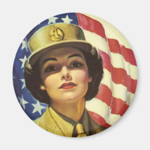 Aimant Affiche recruteuse de WAC