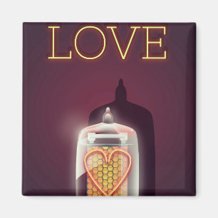 Aimant Affiche vintage 'Amour' Tube Nixie