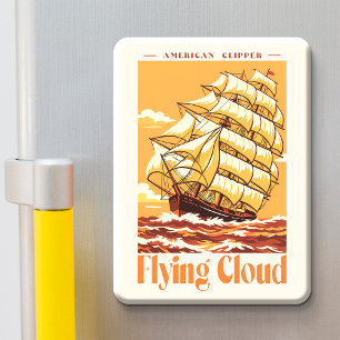 Aimant Affiche Vintage Bateau Américain Clipper Flying Cl