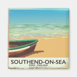Aimant Affiche vintage de voyage de Southend-sur-Mer,