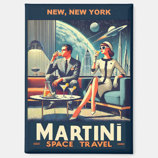 Aimant Affiches de voyage dans l'espace Martini, New York