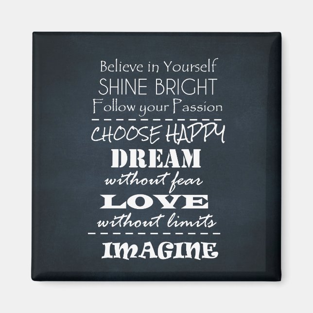 Aimant Affirmations de devis motivationnelles (Devant)