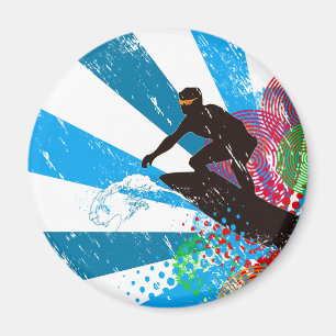 Aimant affligé de paradis de surfer