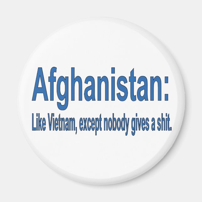 Aimant Afghanistan : Comme le Vietnam sauf (Devant)