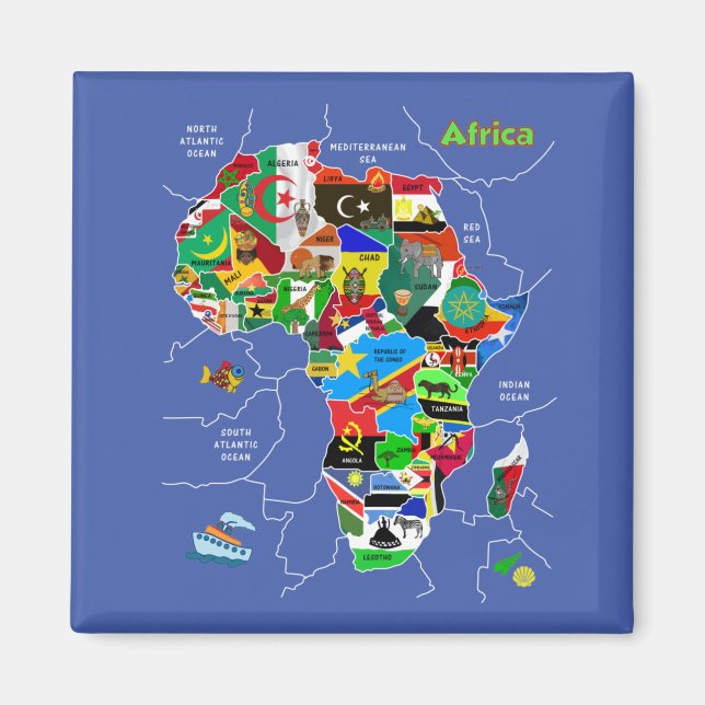 Aimant Africa map (Devant)