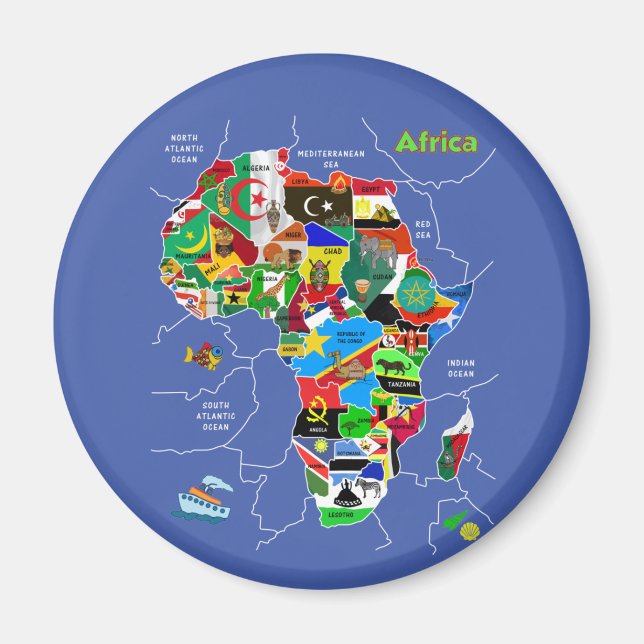 Aimant Africa map (Devant)