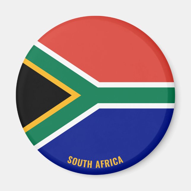 Aimant Afrique du Sud Drapeau charmant patriotique (Devant)