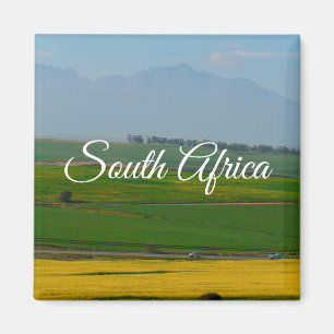 Aimant Afrique du Sud Rural Canola Landscape Mountains SA