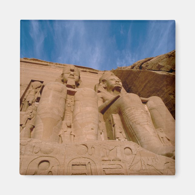 Aimant Afrique, Égypte, Abou Simbel, Ramses II et (Devant)