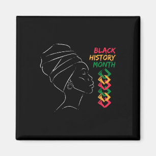Aimant Afro Femme Noir Histoire Mois Couleur Hommes Femme