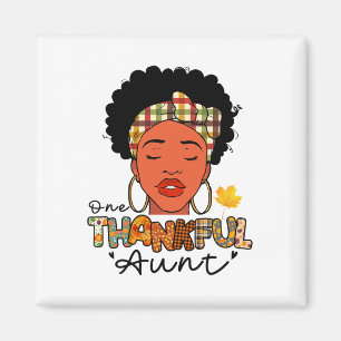 Aimant Afro Femmes Messy Bun Une Tante Remerciements Chut