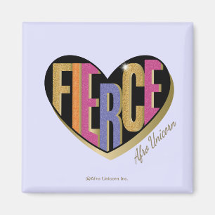 Aimant Afro Unicorn Fierce Heart Design