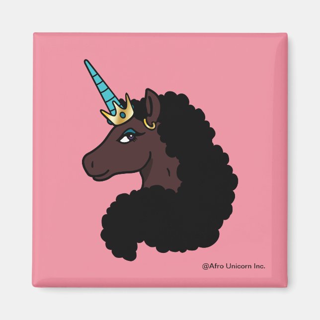 Aimant Afro Unicorn | Magique (Devant)