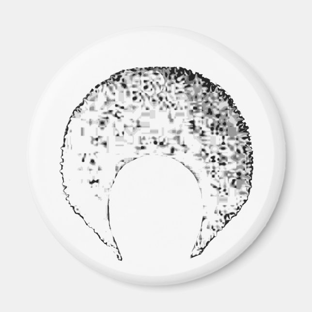 Aimant Afro White Le MUSÉE Zazzle Cadeaux (Devant)
