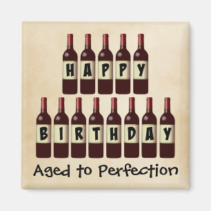 Aimant Âgé anniversaire d'amateur de vin de perfection 