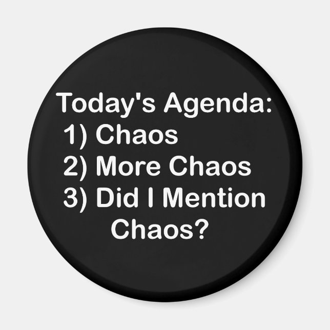 Aimant Agenda d'aujourd'hui : Chaos (Devant)