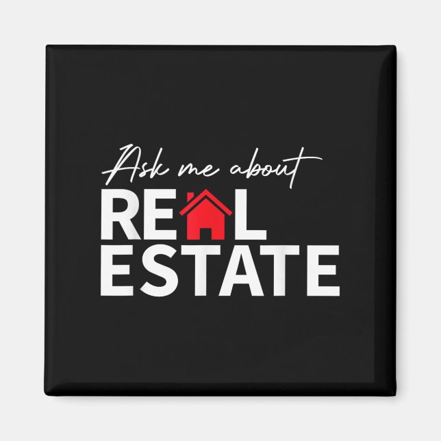 Aimant Agent Immobilier Funny Realtors Me questionnent Su (Devant)