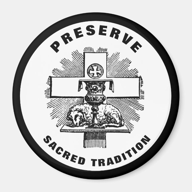 Aimant Agneau sur l'autel Préserver Tradition sacrée Cath (Devant)