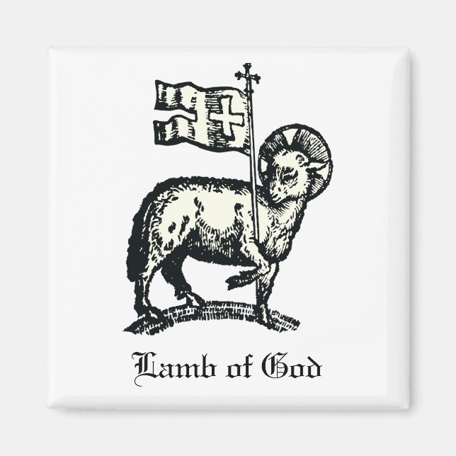 Aimant Agnus Dei L'Agneau pascal de Dieu Beaux-Arts  (Devant)