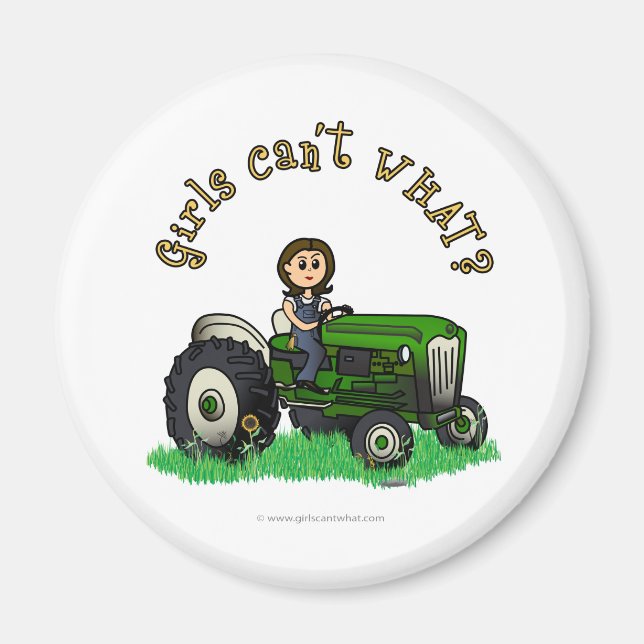 Aimant Agriculteur vert clair (Devant)