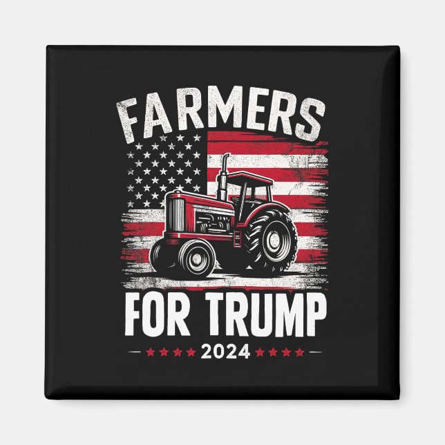 Aimant Agriculteurs Américains Patriotes Pour L'élection  (Devant)