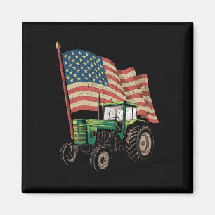 Aimant Agriculture Ferme Tracteur Usa Drapeau Tracteur Am