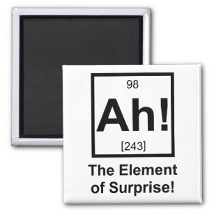 Aimant Ah l'élément de surprise Symbole d'élément périodi
