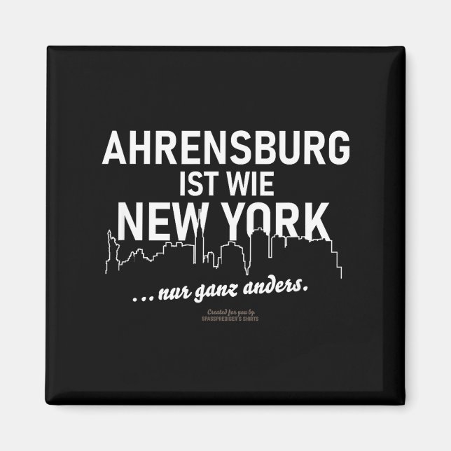Aimant Ahrensburg est comme New York  (Devant)